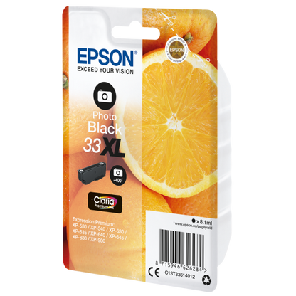 Epson Oranges Black Photo Cartridge T33XL Claria Premium [C13T33614012]