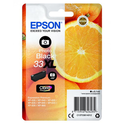 Epson Oranges Black Photo Cartridge T33XL Claria Premium [C13T33614012]