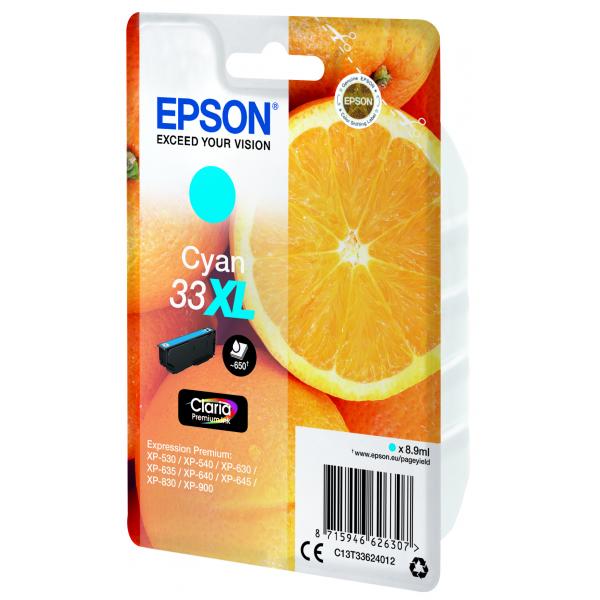 Epson Oranges T33XL Claria Premium Cyan Cartridge [C13T33624012]