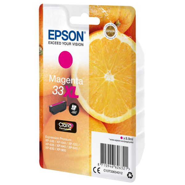 Epson Oranges Magenta T33XL Claria Premium Cartridge [C13T33634012]