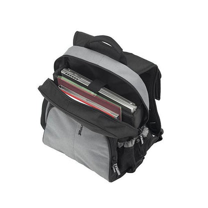 Targus 15.4 - 16 inch Essential Laptop Backpack - Black/Grey [TSB023EU]