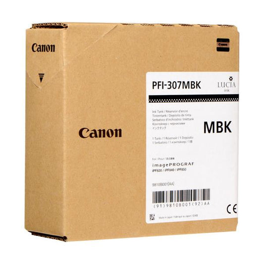 Cartucho de tinta Canon PFI-307MBK Original Negro [9810B001] 