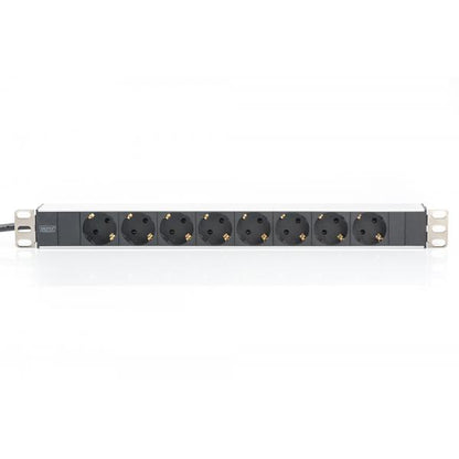 Digitus 1U Aluminum PDU - rackmountable - 8x safety outlet 16A - 4000W - 250VAC 50/60Hz [DN-95401]