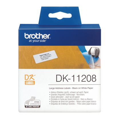 Brother DK-11208 nastro per etichettatrice Nero su bianco [DK11208]