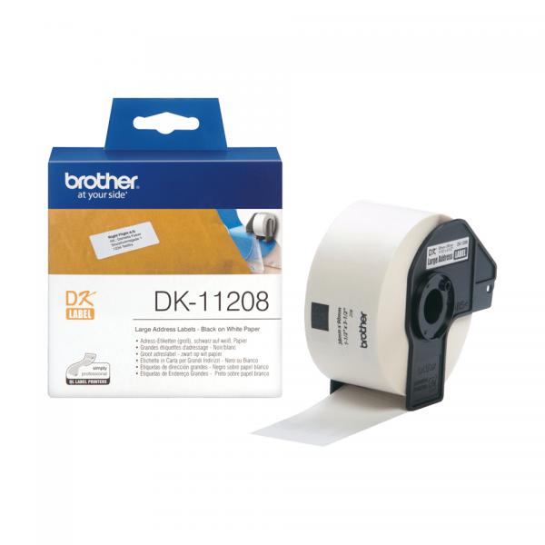 Brother DK-11208 nastro per etichettatrice Nero su bianco [DK11208]