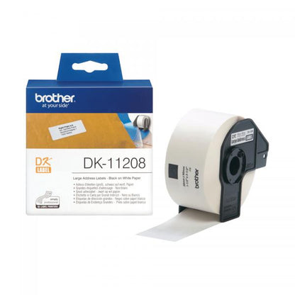 Brother DK-11208 nastro per etichettatrice Nero su bianco [DK11208]