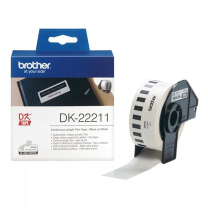 Brother DK-22211 nastro per etichettatrice Nero su bianco [DK22211]