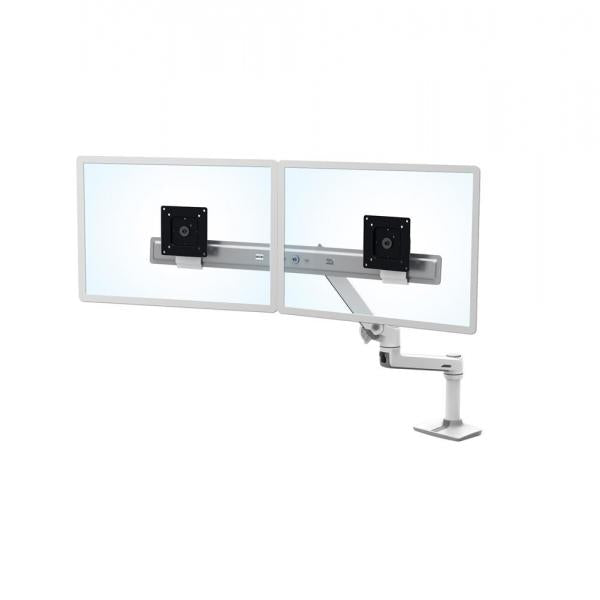 Ergotron LX Series Desk Dual Direct Arm 25Inch Freestanding White [45-489-216]