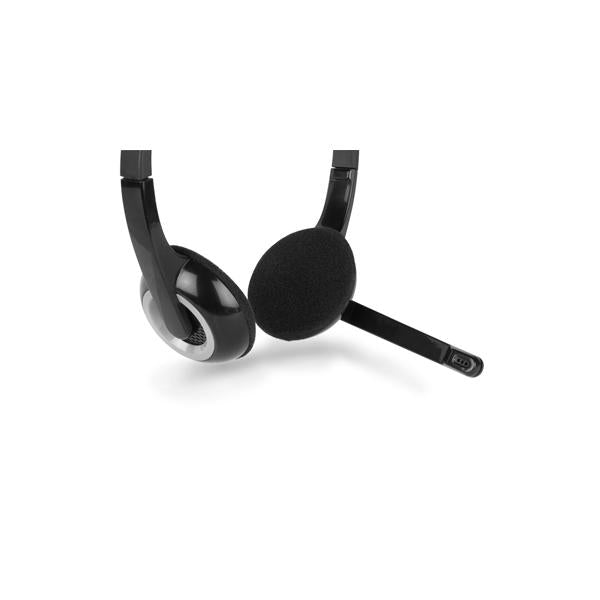 Hamlet Smart Headset computer headphones with adjustable microphone 3.5mm jack connection [HHEADMJK]