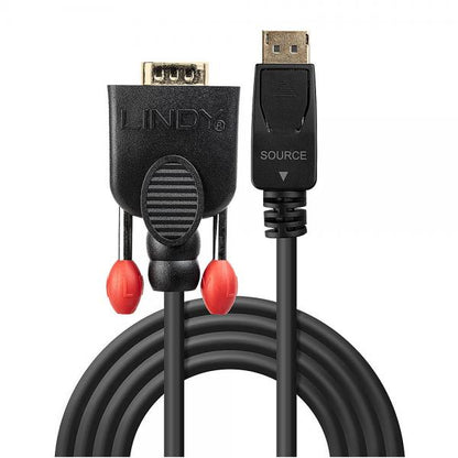 Lindy 41942 video cable and adapter 2 m VGA (D-Sub) DisplayPort Black [LINDY41942]