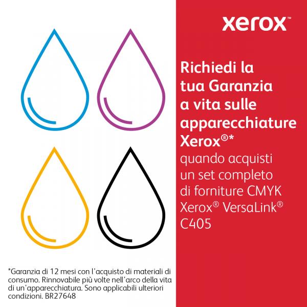 Xerox Cartucho de tóner cian de capacidad estándar de 2500 páginas para impresora color VersaLink C400/MFP color VersaLink C405 (106R03502) [106R03502]