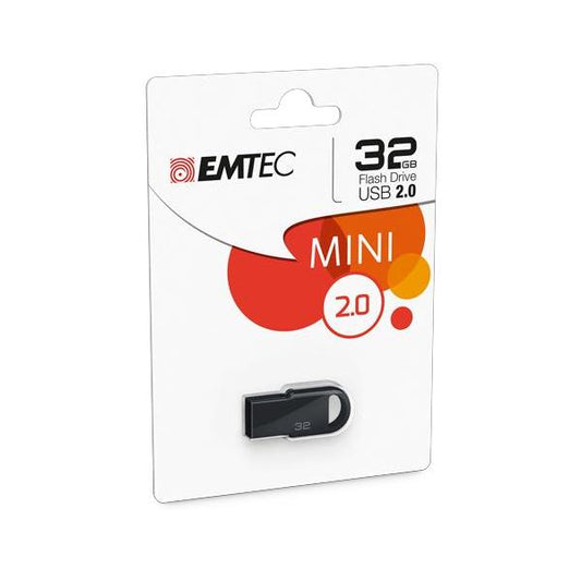 Emtec D250 Mini USB Flash Drive 32 GB USB Type A 2.0 Black [ECMMD32GD252]