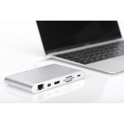 Digitus Universal Docking Station - USB-C - 11 Ports 3x video,1x USB-C - 3x USB3.0 - RJ45 - 2x card reader [DA-70861]