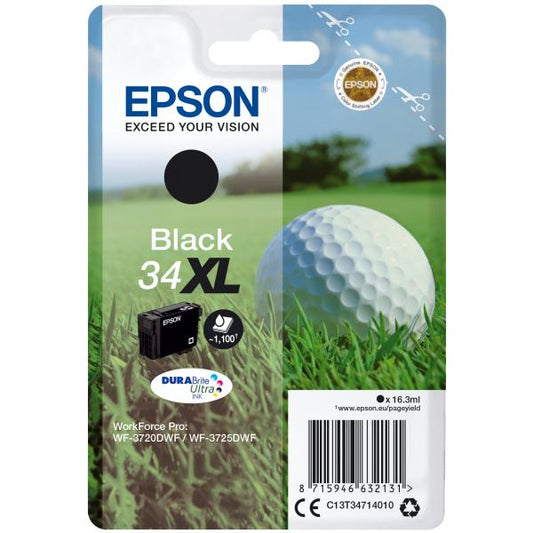 Epson Golf ball Singlepack Black 34XL DURABrite Ultra Ink [C13T34714010]