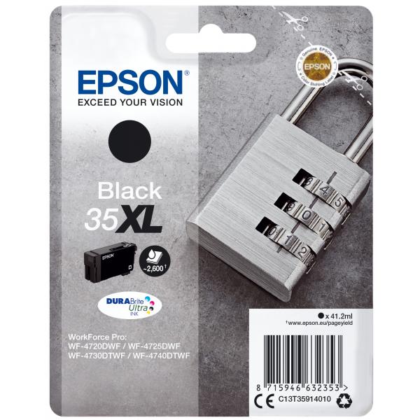 Epson Padlock Singlepack Black 35XL DURABrite Ultra Ink [C13T35914010]