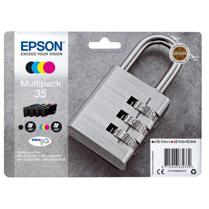 Epson Padlock Multipack 4 Colores 35 Tintas DURABrite Ultra [C13T35864010]