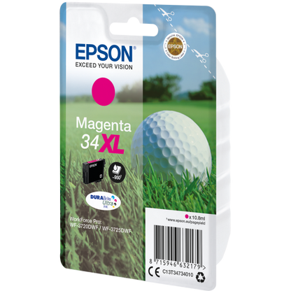 Epson Golf ball Singlepack Magenta 34XL DURABrite Ultra Ink [C13T34734010]