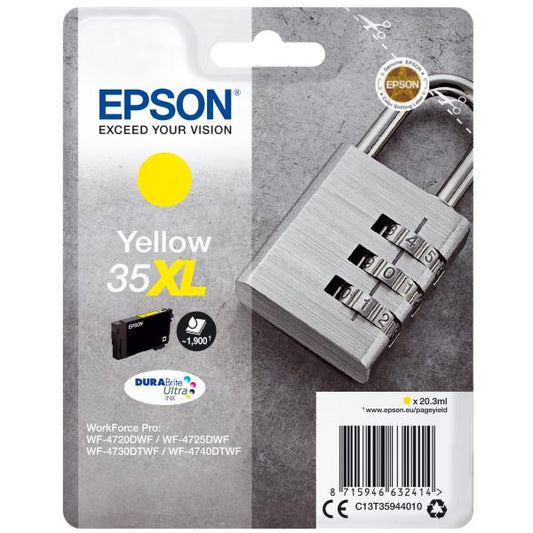 Epson Padlock Singlepack Yellow 35XL DURABrite Ultra Ink [C13T35944020]