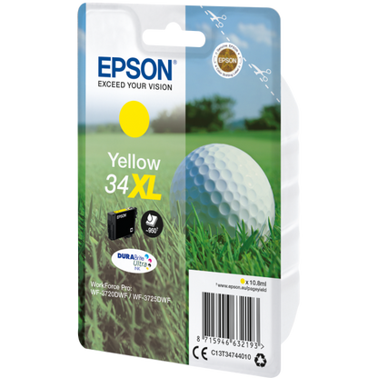 Epson Golf ball Singlepack Yellow 34XL DURABrite Ultra Ink [C13T34744010]