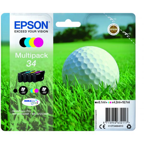 EPSON CART. INK MULTI-COLOR 34 SERIE PALLINA DA GOLF [C13T34664010]