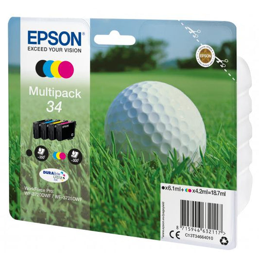 Epson Golf ball Multipack 4-colours 34 DURABrite Ultra Ink [C13T34664010]