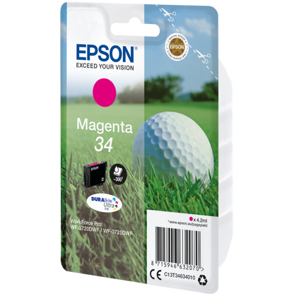 Epson Golf ball Singlepack Magenta 34 DURABrite Ultra Ink [C13T34634010]