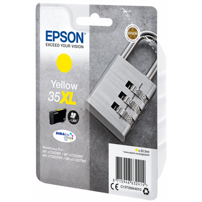 Epson Padlock Singlepack Yellow 35XL DURABrite Ultra Ink [C13T35944010]