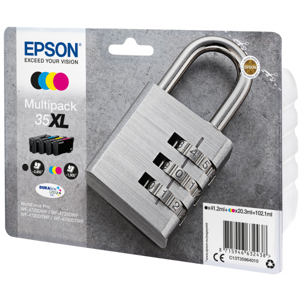 Epson Padlock Multipack 4-colours 35XL DURABrite Ultra Ink [C13T35964010]