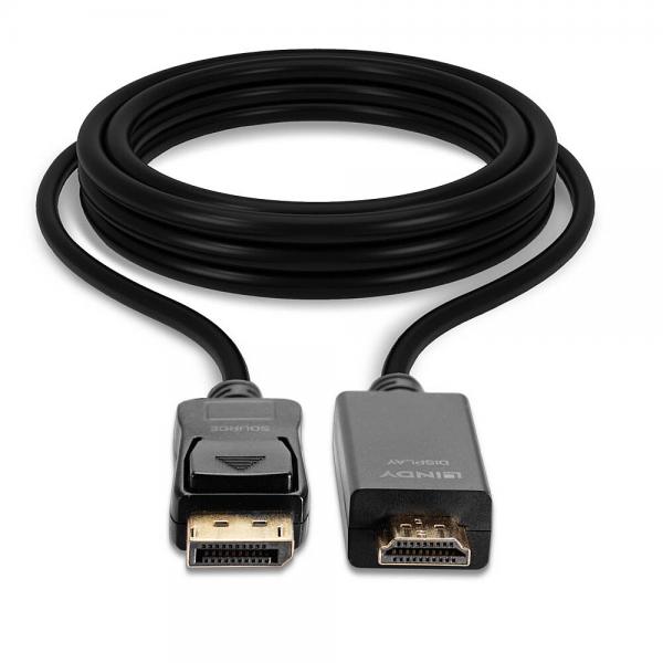 LINDY CAVO DISPLAYPORT/HDMI 4K30 (DP: PASSIVO) 0,5 [36920]