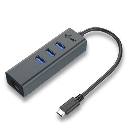 I-TEC CAVO USB-C METAL HUB 3 PORT+GIGABIT ETHERNET ADAPTER [C31METALG3HUB]