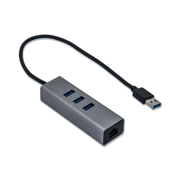 i-tec Metal U3METALG3HUB interface hub USB 3.2 Gen 1 (3.1 Gen 1) Type-A 5000 Mbit/s Gray [U3METALG3HUB]