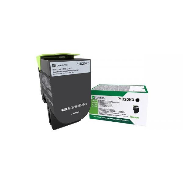 Lexmark 71B20K0 cartuccia toner 1 pz Originale Nero [71B20K0]