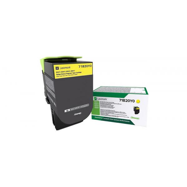 Lexmark 71B20Y0 cartuccia toner 1 pz Originale Giallo [71B20Y0]