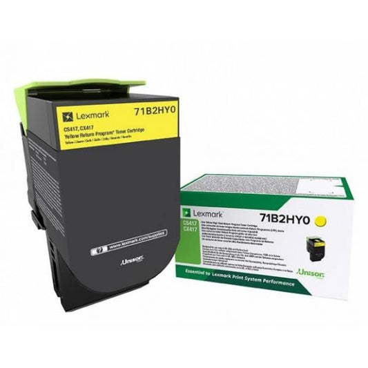 Lexmark 71B2HY0 cartucho de tóner 1ud Original Amarillo [71B2HY0] 