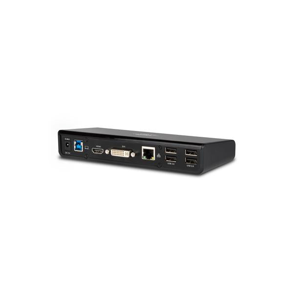 Hamlet Docking Station USB 3.0 Dual Display dual display DVI and HDMI, hub with 6 USB ports, LAN AND AUDIO [HDOCKS300]