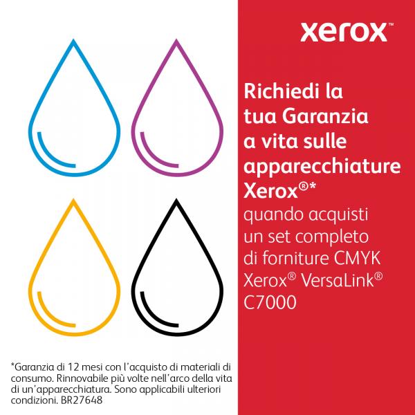 Xerox Cartucho de tóner cian de alta capacidad de 10100 páginas para impresora a color VersaLink C7000 (106R03760) [106R03760]