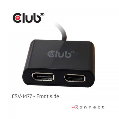 CLUB3D SPLITTER USB TYPE A 3.1 GEN 1 TO DP 1.2 DUAL MONITOR SUPPORT 4K@60HZ [CSV-1477]