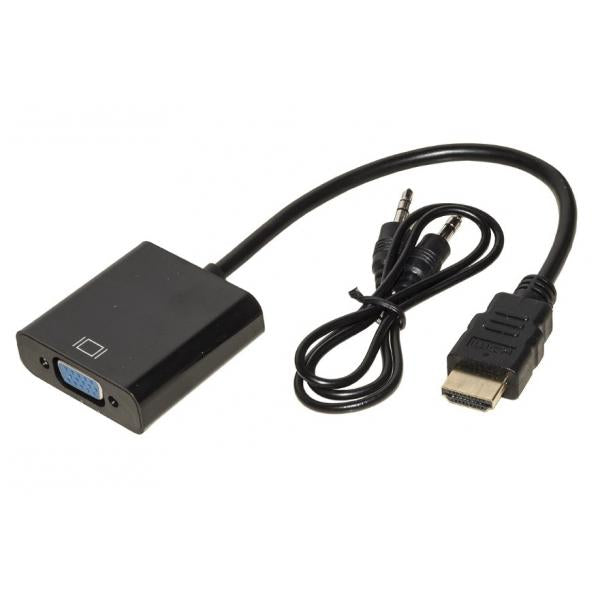 Link Accessori LKADAT10 cavo e adattatore video 0,15 m HDMI + 3.5mm VGA (D-Sub) + 3.5mm Nero [LKADAT10]