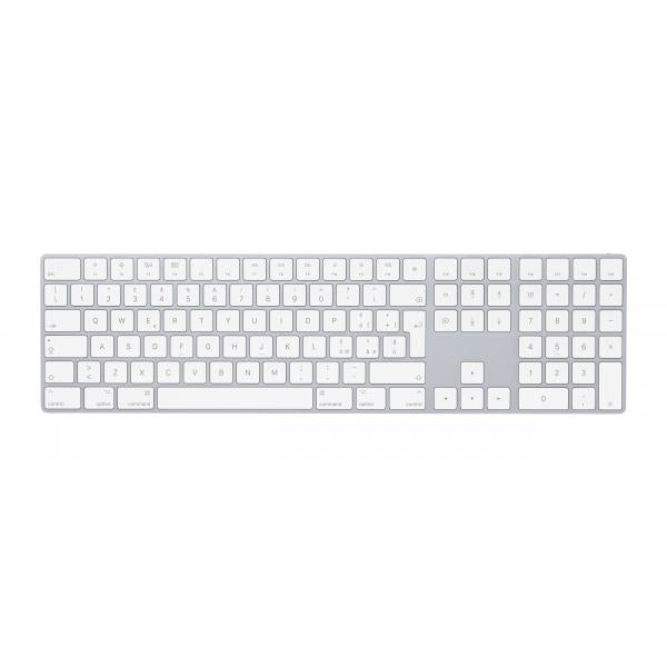 APPLE MAGIC KEYBOARD WIRELESS BLUETOOTH, SWITCH A FORBICE, COMPATIBILE MAC/IOS, BIANCO/ARGENTO [MQ052T/A]