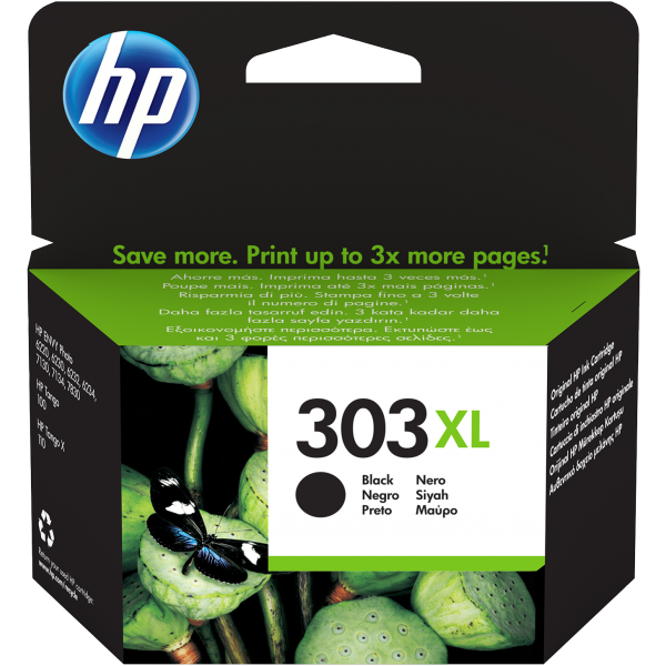 HP CART INK NERO 303 XL PER ENVY PHOTO 62XX-71XX-78XX [T6N04AE]