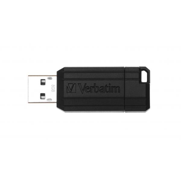 Verbatim PinStripe - Memoria USB de 8 GB - Negro [49062]