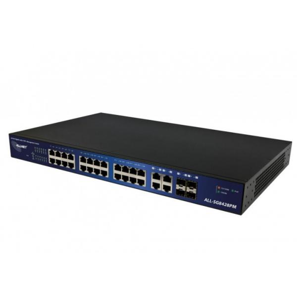 ALLNET, ALL-SG8652PM-10G, Switch full managed 52 Port Gigabit 400W / 48x PoE+ / 4x SFP+ 10G / 19" ALL-SG8652PM-10G [ALL-SG8652PM-10G]