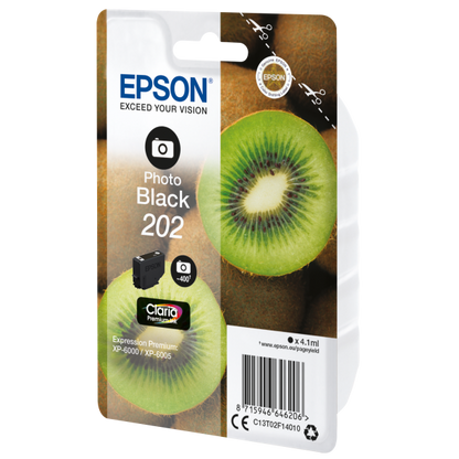 Epson Kiwi Singlepack Photo Black 202 Claria Premium Ink [C13T02F14010]