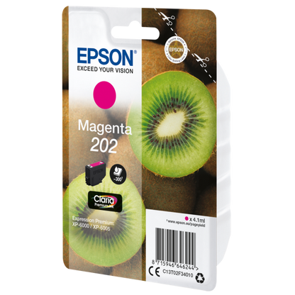 Epson Kiwi Singlepack Magenta 202 Claria Premium Ink [C13T02F34010]