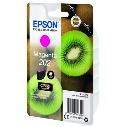 Epson Kiwi Singlepack Magenta 202 Claria Premium Ink [C13T02F34010]