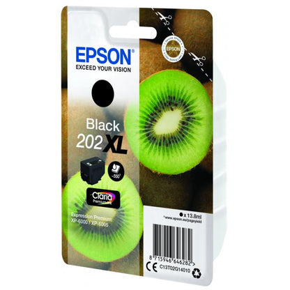 Epson Kiwi Singlepack Black 202XL Claria Premium Ink [C13T02G14010]