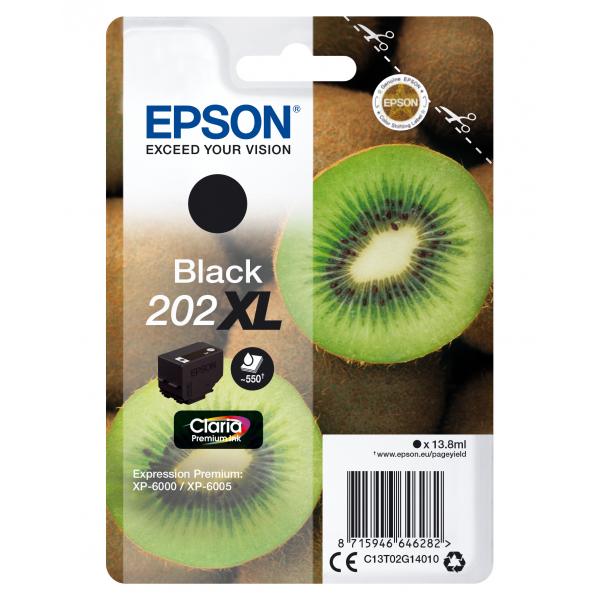 Tinta Epson Kiwi Singlepack Negra 202XL Claria Premium [C13T02G14010]