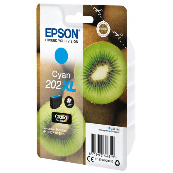 Tinta Epson Kiwi Singlepack Cian 202XL Claria Premium [C13T02H24010]