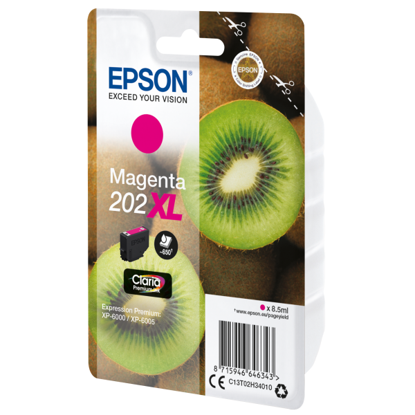 Epson Kiwi Singlepack Magenta 202XL Claria Premium Ink [C13T02H34010]