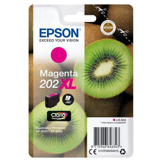 Epson Kiwi Singlepack Magenta 202XL Claria Premium Ink [C13T02H34010]